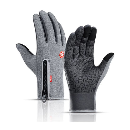 Winter Cycling Gloves Men Women Motorcycle Fleece Sport Zipper Autumn Touch Screen Warm Water-Repellent Windproof Non-Slip Glove